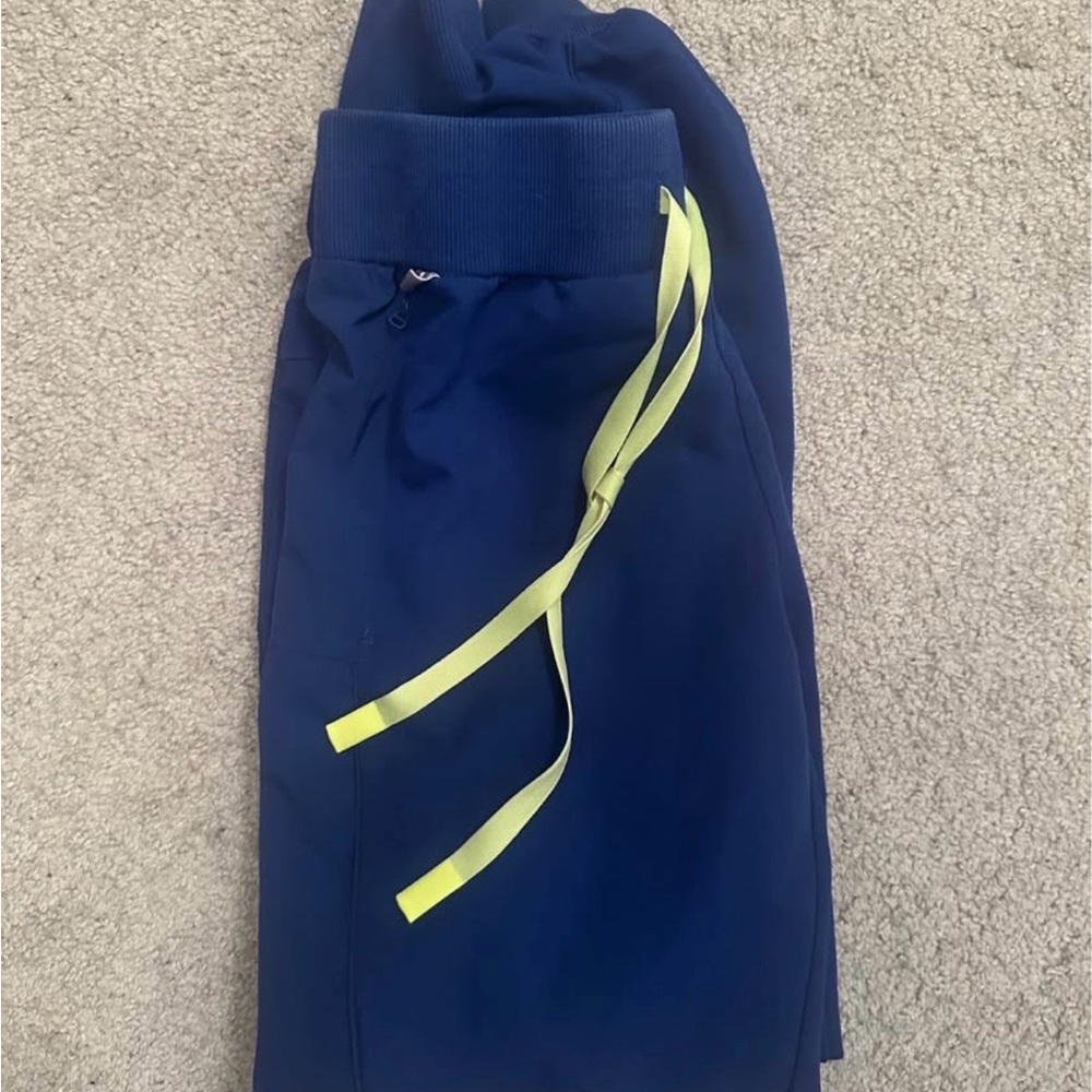 Figs royal blue Joggers with neon Yellow Accents XSR